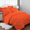 OnlineChoiceSheet Pinch Pleated Bedding Comforter Sets for Bed Orange 8 Pieces Pintuck Bed in a Bag, Queen Comforters, Sheets, Bedskirt, 12" Deep Pocket Shams & Pillowcases view 2