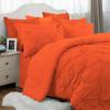 OnlineChoiceSheet Pinch Pleated Bedding Comforter Sets for Bed Orange 8 Pieces Pintuck Bed in a Bag, Queen Comforters, Sheets, Bedskirt, 12" Deep Pocket Shams & Pillowcases view 3