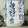 WELMECO Blue Shower Curtain Botanical Shower Curtain Blue Bathroom Decor Polyester Fabric, 72x72inch view 3
