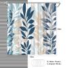 WELMECO Blue Shower Curtain Botanical Shower Curtain Blue Bathroom Decor Polyester Fabric, 72x72inch view 4