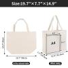Segarty Canvas Tote Bag for Women, 12 Pack 20x15.7 Reusable Blank Shopping Bag, Natural Cotton Shoulder Bags Aesthetic, Canvas Tote Bulk for DIY, Gift, Beach, Travel, Grocery` view 2