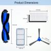 RoboVac 11S Replacement Part Compatible for Eufy RoboVac 11S, 15C, 30, 30C, 12, 35C, 25C, 15T Robotic Vacuums, 3 Rolling Brushes, 12 Filter Sets, 12 Side Brushes, 1 Rolling Brush Guard, 2 Pre Filters view 4