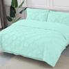 Epic Cotton - Olympic Queen Bed (Aqua) Color, Comforters, Sheets, Bedskirt, Pillowcases & Shams - 12" Deep Pocket 8 Pieces Pintuck Bed in a Bag, Pinch Pleated Bedding Comforter Sets for view 1