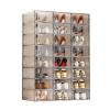 Shoe Boxes 24 Pack High Capacity Shoe Box, Stackable Shoe Storage Boxes with Lid, Plastic Shoe Cabinet, for Men's Shoes and Woman' Shoes, Easy to Assemble view 1
