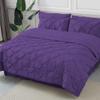 Epic Cotton - Pinch Pleated Bedding Comforter Sets for Comforters, Sheets, Bedskirt, Pillowcases & Shams - 21" Deep Pocket 8 Pieces Pintuck Bed in a Bag, Super King Bed (Purple) Color, view 1