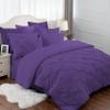 Epic Cotton - Pinch Pleated Bedding Comforter Sets for Comforters, Sheets, Bedskirt, Pillowcases & Shams - 21" Deep Pocket 8 Pieces Pintuck Bed in a Bag, Super King Bed (Purple) Color, view 2