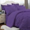 Epic Cotton - Pinch Pleated Bedding Comforter Sets for Comforters, Sheets, Bedskirt, Pillowcases & Shams - 21" Deep Pocket 8 Pieces Pintuck Bed in a Bag, Super King Bed (Purple) Color, view 3