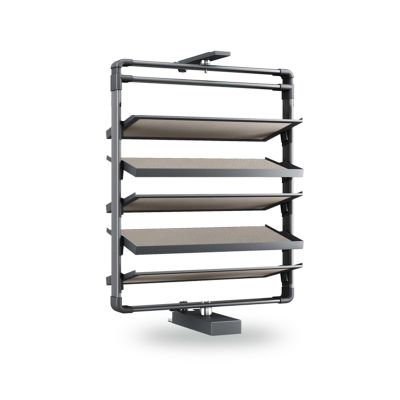 AVIMYA Spinning Shoe Rack, 360 Rotating Shoe Rack Cabinet With Doors, Space-Saving, 4 Shelves, Gray
