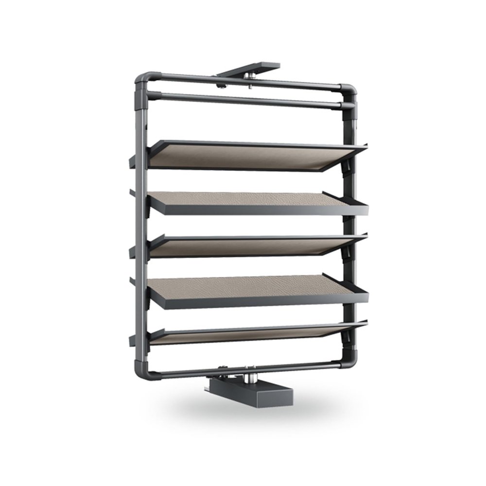 AVIMYA Spinning Shoe Rack, 360 Rotating Shoe Rack Cabinet With Doors, Space-Saving, 4 Shelves, Gray