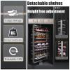 AVIMYA Spinning Shoe Rack, 360 Rotating Shoe Rack Cabinet With Doors, Space-Saving, 4 Shelves, Gray view 4