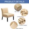 N/A Set of 2 Velvet Armless Accent Chair Cover, High Stretch Armless Chair Slipcovers, Removable Washable Furniture Protector Covers, for Dining Living Room,Q view 4