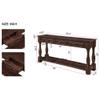 Merax Long Entryway Console Table with 3 Drawers and 1 Bottom Shelf, 63" Sofa Table for Living Room, Light Espresso view 2