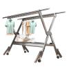 ATYUJKB Laundry Room Collapsible Clothes Drying Rack, Dryer Racks for Laundry Drying Indoor, Garment Rack On Wheels, Aluminum Alloy Laundry Stand Organizer (Grey 250cm/98in) view 1