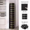 BXKCFYBSQ Shoe Rack Round Rotating Shoe Rack Tower Cabinet, Independent Metal Rotating Rack Shoe Cabinet, Home Living Room Entrance Multifunctional Cylindrical Stair Cabinet (Size : 35x35x169CM) view 4