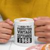 55th Birthday Gift For Those Born In 1968 White 11oz Ceramic Mug - Aged To Perfection Vintage September 1968 view 1