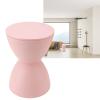 Keebgyy Hourglass Shaped Stool, Plastic Modern Simple Nordic Style, Contemporary Modern Hourglass Accent Stool, Household Round Stool for Bathroom Fitting Room Shoe Changing, Home Decoration(Pink) view 2