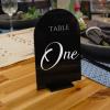 15 Pack Arch Acrylic Signs Blank with Stand for DIY Table Number, 6 x 4 Inch Black Acrylic Display Signs with Holders for Wedding,Party,Restaurant,Home,Office view 2