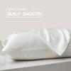 PURE ECO Luxurious 2 Piece Pillowcase Silk Satin Pillow Cover Standard Size, Long-Staple Soft & Silk Pillowcase for Hair and Skin, Envelope Closure(Standard 20" x 26", Peach) view 4