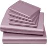 PURE ECO 6 Piece Satin Sheet Set Twin Size (39x75)+ 10 to 18 Inch Deep Pocket Champagne Color Twin Satin Bed Sheets Luxury Silky & Soft - 1 Fitted Sheet, 1 Flat Sheet, 4 Pillowcases view 2