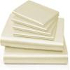 PURE ECO 6 Piece Satin Sheet Set Twin XL Size (39x80)+ 10 to 18 Inch Deep Pocket Ivory Color Twin Satin Bed Sheets Luxury Silky & Soft - 1 Fitted Sheet, 1 Flat Sheet, 4 Pillowcases view 2