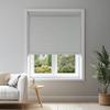 Sulugood,Blackout Roller Shades for Windows,Free-Stop Cordless Roller Blinds with Cassette Valance,Striped Jacquard Window Shades for Bedroom,Thermal Insulated Fabric,Gray,59.5" W x 96" H view 2