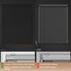 Sulugood,Blackout Roller Shades for Windows,Free-Stop Cordless Roller Blinds with Cassette Valance,Striped Jacquard Window Shades for Bedroom,Thermal Insulated Fabric,Gray,59.5" W x 96" H view 4