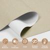Sulugood,Blackout Roller Shades for Windows,Free-Stop Cordless Roller Blinds with Cassette Valance,Striped Jacquard Window Shades for Bedroom,Thermal Insulated Fabric,Beige,77" W x 60" H view 3