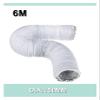 FfOcco 80mm/100mm/110mm/130mm/150mm Portable Air Conditioner Exhaust Vent Pipe Flexible Air Conditioner Exhaust Pipe Vent Hose Outlet (Color : Dia.150MM-6M-White) view 2