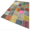 6'9" x 9'9" - 205 x 298 Cm Fourty Patch Grey Patchwork Bohemian Wool Cotton Handmade Handknotted Vintage Turkish Area Rug for Living Room Bedroom Nursery Hallway Indoor view 1