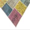 6'9" x 9'9" - 205 x 298 Cm Fourty Patch Grey Patchwork Bohemian Wool Cotton Handmade Handknotted Vintage Turkish Area Rug for Living Room Bedroom Nursery Hallway Indoor view 2