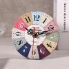 Artistic Inventive European Style Round Antique MDF Home Office Wall Clock Decoration New(Pattern: #5) view 2