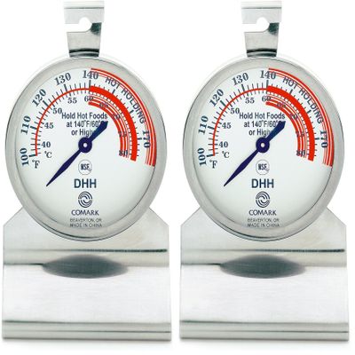 Comark DHH Hot Holding Food Thermometer Stainless Steel Body, Dial Style (Pack of 2)