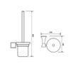 Rose Gold Chrome Screw Wall Mounted Toilet Brush Holder with Glass Cup Toilet Cleaning Brush Toilet Polished WC Brush Holder,Rose Gold view 3