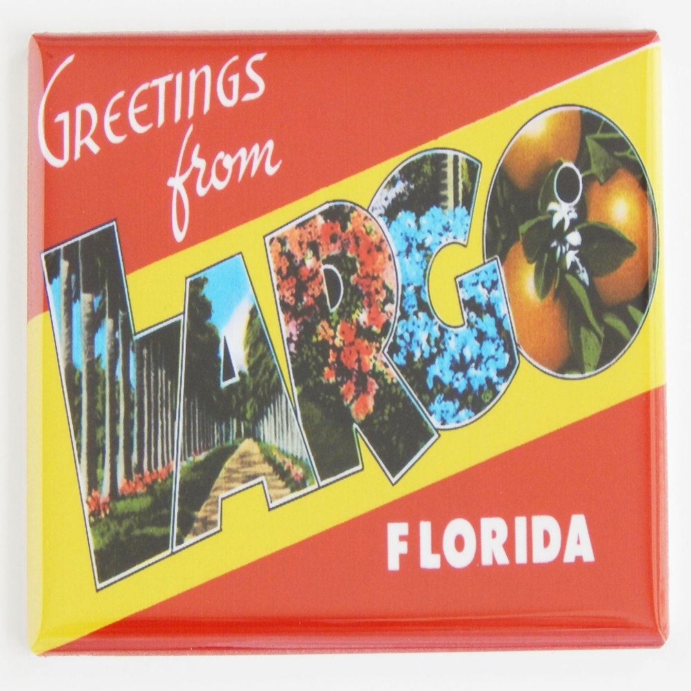 Greetings from Largo Florida Fridge Magnet (1.75 x 2.75 inches)
