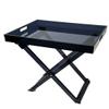 Designstyles Acrylic Folding Tray Table  Modern Chic Accent Desk - Kitchen and Bar Serving Table - Elegant Clear Design (Smoked) view 1