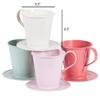 Tin Vases for Spring Wedding Decor l Tin Vase Containers l Metal Vase Farmhouse (3.3 x 3.3, Mint) (4-413MT_1DTN) view 2