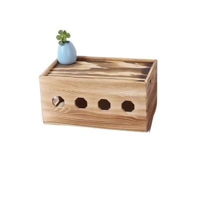 CLoxks Cable Management Box Junction Box Solid Wood Retro Simple Plug-in Wire Storage Box Socket Plug-in Board Box Power Cord Box Wire Storage Box (Size : 50cm)