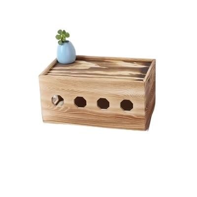 CLoxks Cable Management Box Junction Box Solid Wood Retro Simple Plug-in Wire Storage Box Socket Plug-in Board Box Power Cord Box Wire Storage Box (Size : 50cm)