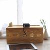 CLoxks Cable Management Box Junction Box Solid Wood Retro Simple Plug-in Wire Storage Box Socket Plug-in Board Box Power Cord Box Wire Storage Box (Size : 50cm) view 3