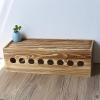 CLoxks Cable Management Box Junction Box Solid Wood Retro Simple Plug-in Wire Storage Box Socket Plug-in Board Box Power Cord Box Wire Storage Box (Size : 50cm) view 4