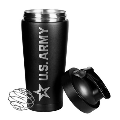 24oz Army Insulated Shaker Bottle - 24oz Water Bottle  Shaker Cup for Protein Shakes - US Army Gifts | Disabled Vet Owned Business | Army Shaker Cup