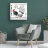 Trademark Fine Art Canvas Wall Art - Jean Plout 'Plaid Country Rooster C' Wall Art for Living Room, Bedroom, or Office Dcor 14 x 14 Inches view 3