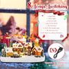 Bdor Christmas Village House, Animated Santa Sleigh & Reindeer with Lights view 3