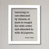 Abigail Adams Quote - Learning is not attained by chance it must be sought for with ardor attended diligence Education Teacher Gift Learning (No Frame (Table Stand - See Photo), 11x14 inches) view 2