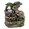 HomeRoots 11" Gray Polyresin Elephant Tabletop Fountain with Light view 1
