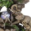 HomeRoots 11" Gray Polyresin Elephant Tabletop Fountain with Light view 3