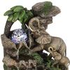 HomeRoots 11" Gray Polyresin Elephant Tabletop Fountain with Light view 4