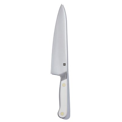 hedley & bennett Professional Chef Knife - Sharp 8 inch Japanese Kitchen Blade - Three-Layer Steel for Cutting Meat and Vegetables - Ergonomic Handle - Cooking Gift - Enoki (White)