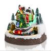 Bdor Christmas Village House, Animated Train & Village Town with LED Lights view 1
