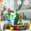 Bdor Christmas Village House, Animated Train & Village Town with LED Lights view 3